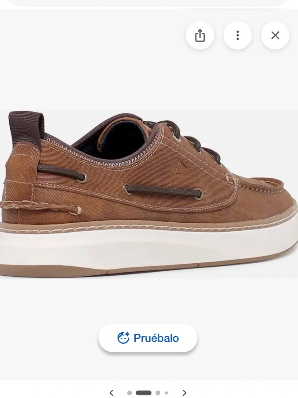 Sperry Brown Leather Men’s Boat Shoe with White Sole